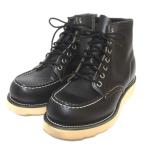 新品同様 RED WING レッドウィング 8130 レザー モックトゥ アイリッシュセッター ショートブーツ 4.5Eサイズ 22.5cm相当 ブラック レディース 古着 中古