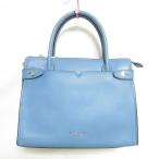 未使用 kate spade ケイトスペード Classic Medium Satchel レザー 2way ハンドバッグ ショルダーバッグ ブルー レディース 古着 中古