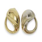 GIVENCHYji van si. Vintage зажим серьги аксессуары Gold женский б/у одежда б/у 