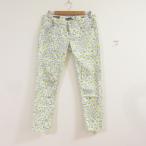  прекрасный товар SPORTMAX CODE Sports Max код Max Mara стрейч цветок принт обтягивающий брюки W28 оттенок белого женский б/у одежда б/у 