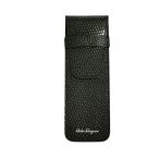  как новый Salvatore Ferragamo Salvatore Ferragamo кожа Lizard type вдавлено . Logo пенал с коробкой черный мужской женский б/у одежда б/у 