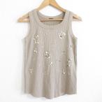  прекрасный товар 24AW Mila Owen Mira o-wen квадратное шея biju- бак безрукавка cut and sewn 09WCT244966 F мокка женский б/у одежда б/у 