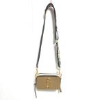 新品同様 MARC JACOBS マークジェイコブス スナップショット カメラバッグ ショルダーバッグ M0014146 ベージュ レディース 古着 中古