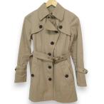 美品 BURBERRY BLUE LABEL バーバリーブルーレーベル 裏地ノバチェック ライナー付き トレンチコート 36 ベージュ レディース 古着 中古