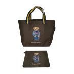 как новый POLO RALPH LAUREN Polo Ralph Lauren Polo Bear складной эко-сумка большая сумка сумка имеется Brown мужской женский б/у одежда б/у 