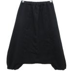 美品 COMME des GARCON コムデギャルソン コムコム 製品染め イージーウエスト サルエルパンツ S ブラック レディース 古着 中古