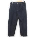 美品 MACKINTOSH マッキントッシュロンドン 9.75ozデニムワイドパンツ G7R10-310-26 大きいサイズ 44 インディゴブルー レディース 古着 中古