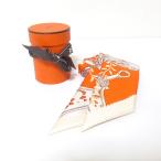 美品 25SS HERMES エルメス 鞍職人の花束 ツイリー スカーフ シルク100% 箱付き オレンジ レディース 古着 中古