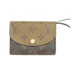 美品 LOUIS VUITTON ルイヴィトン ポルトフォイユ ロザリ モノグラム リバース コインケース 小銭入れ M82333 ブラウン レディース 古着 中古