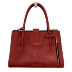 良品 miu miu ミュウミュウ レザー マドラス ハンドバッグ レッド レディース 古着 中古