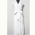 未使用 24AW Diagram ダイアグラム グレースコンチネンタル ティアードコンビシャツワンピース 0324331019 38 ホワイト レディース 古着 中古