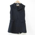 美品 COMME des GARCONS コムコム コムデギャルソン レイヤードドッキングベスト ジレ RS-J032 ダークネイビー レディース 古着 中古