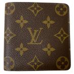 良品 LOUIS VUITTON ルイヴィトン ポルトビエ 6カルトクレディ モノグラム コンパクトウォレット M60929 ブラウン レディース 古着 中古