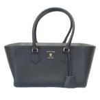 ショッピングドゥ 新品同様 ADMJ エーディーエムジェイ アクセソワドゥマドモワゼル チャーム付き ハンドバッグ トートバッグ ブラック×ゴールド金具 レディース 古着 中古