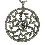 ショッピング古着 良品 FOXEY フォクシー クリスタル ムーン ネックレス 25772 アンティークシルバーカラー レディース 古着 中古