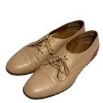  прекрасный товар CHLOE Chloe кожа гонки выше плоская обувь размер 38 25cm бежевый женский б/у одежда б/у 