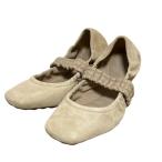  прекрасный товар Timberland Timberland замша квадратное tu балетки Flat туфли-лодочки размер 5.5 примерно 22.5cm бежевый женский б/у одежда б/у 