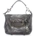 ショッピングビアジア FRANCESCO BIASIA フランチェスコビアジア 2WAY レザー ハンドバッグ ショルダーバッグ ブラック レディース 古着 中古