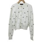 美品 クリーニング済 22SS CABaN キャバン トゥモローランド エンブロイダリー カシミヤブレンド ニット カーディガン F アイボリー レディース 古着 中古