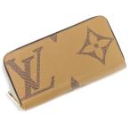 ショッピングVUITTON 美品 LOUIS VUITTON ルイヴィトン モノグラムジャイアントリバース ジッピーウォレット 長財布 M69353 ブラウン メンズ レディース 古着 中古