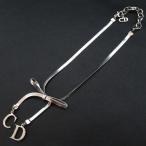  хорошая вещь Christian Dior Christian Dior CD Logo лента короткое колье серебряный цвет женский б/у одежда б/у 