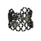  прекрасный товар maria calderara Мали красный rutela-la бисер широкий браслет браслет аксессуары черный женский б/у одежда б/у 