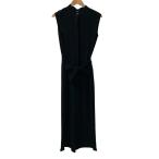 ショッピングジャンプスーツ 美品 22AW theory セオリー ライトクレープ ベルテッドジャンプスーツ オールインワン サロペット サイズP ブラック レディース 古着 中古