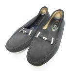  хорошая вещь TOD*S Tod's замша обувь для вождения плоская обувь размер 37 24cm соответствует черный женский б/у одежда б/у 