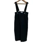 美品 25AW SLOBE IENA スローブイエナ ハイウエストジャンパースカート 25060912605030 サイズ36 ブラック レディース 古着 中古