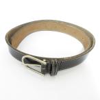  прекрасный товар Y's wise Yohji Yamamoto кожа булавка пряжка ремень YU-A35-709 черный женский б/у одежда б/у 