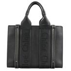 美品 Chloe クロエ WOODY ウッディ スモール レザー 2way トートバッグ ショルダーバッグ ブラック レディース 古着 中古