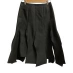 良品 AD2024 COMME des GARCONS コムデギャルソン ルック掲載品 カットスカート GN-S019 サイズXS ブラック レディース 古着 中古