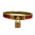  прекрасный товар HERMES Hermes Kelly браслет Gold цвет женский б/у одежда б/у 