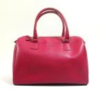  хорошая вещь FURLA Furla кожа сумка "Boston bag" ручная сумочка Pink Lady -s б/у одежда б/у 