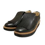  хорошая вещь zucca Zucca стеганый кисточка Loafer обувь L 25cm черный женский б/у одежда б/у 