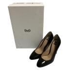 未使用 D＆G ディーアンドジー ドルチェアンドガッバーナ パテントレザー パンプス サイズ36 23cm相当 ブラック  レディース 古着 中古