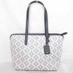 ショッピングケイトスペード 美品 kate spade NEW YORK ケイトスペードニューヨーク スペードフラワー コーテッド キャンバス トートバッグ グレー レディース 古着 中古