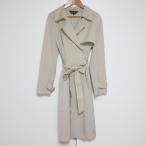 良品 INDIVI インディヴィ サッシュベルト付き プレーントレンチコート 38 ベージュ レディース 古着 中古