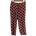 ショッピングMIUMIU 美品 MIU MIU ミュウミュウ ハート総柄 イージーパンツ サイズ36S ピンク レディース 古着 中古