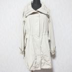 BURBERRY LONDON バーバリーロンドン ジップアップ スタンドカラーコート 38 ベージュ レディース 古着 中古