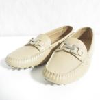  хорошая вещь Salvatore Ferragamo Salvatore Ferragamo gun chi-ni обувь для вождения 5M 22cm соответствует бежевый женский б/у одежда б/у 