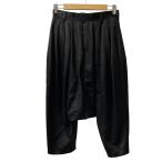 ショッピングサルエル 美品 COMME DES GARCONS コムデギャルソン サテンサルエルパンツ AD2021 GI-P001 サイズXS ブラック レディース 古着 中古