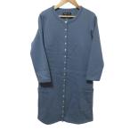 ショッピングロングカーディガン 未使用 agnes b. アニエスベー 裏起毛 ロング カーディガンプレッション Bio ワンピース イ/1 ブルーグレー レディース 古着 中古