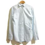 良品 MADISONBLUE マディソンブルー デニム ダンガリー マダムシャツ ロングスリーブ ブラウス MB999-5717 サイズ00 ライトブルー レディース 古着 中古