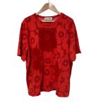 ショッピングマリメッコ 美品 marimekko マリメッコ ウニッコ フロッキープリント Tシャツ カットソー 52224-5-91326 Lサイズ オレンジ レディース 古着 中古