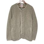 ショッピングFleece 美品 DANTON ダントン FLEECE COLLARLESS JACKET フリース ノーカラージャケット JD-8939 サイズ38 ベージュ メンズ 古着 中古