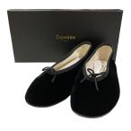  прекрасный товар repetto Repetto Lilouh балет плоская обувь велюр F34 22.0cm соответствует черный женский б/у одежда б/у 