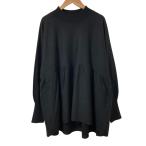 未使用 25AW 23区 NIJYUSANKU 洗える ウールギャザー ドルマンスリーブ ニット 大きいサイズ44 ブラック  レディース 古着 中古