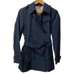  прекрасный товар BURBERRY BRIT Burberry Blit Short тренчкот размер I40 темно-синий женский б/у одежда б/у 