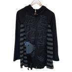  прекрасный товар OLEBOREBLAo Revo reblaaru Velo Velo .. san выше like ползун сообщение принт Zip Parker 831148 темно-серый женский б/у одежда б/у 